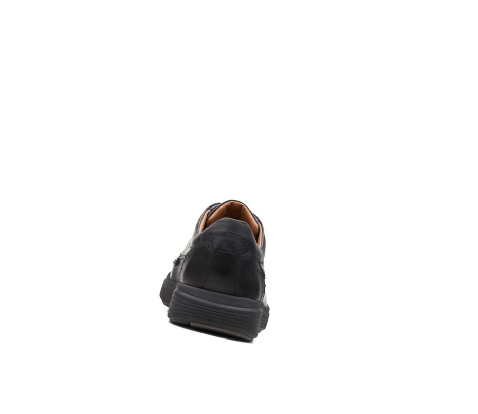 Zapatos Piel Clarks Un Abode Ease Cuero Anchos Fit Hombre Negras | LXMP-91267