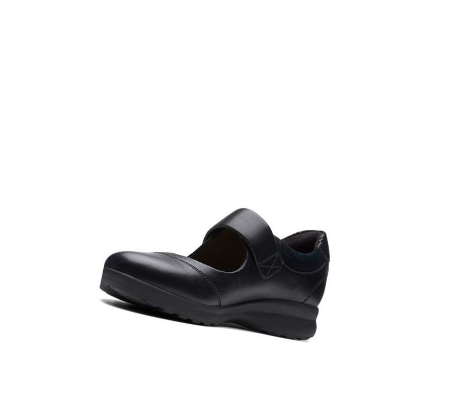 Zapatos Piel Clarks Un Adorn Correa Cuero Mujer Negras | JQTD-59412