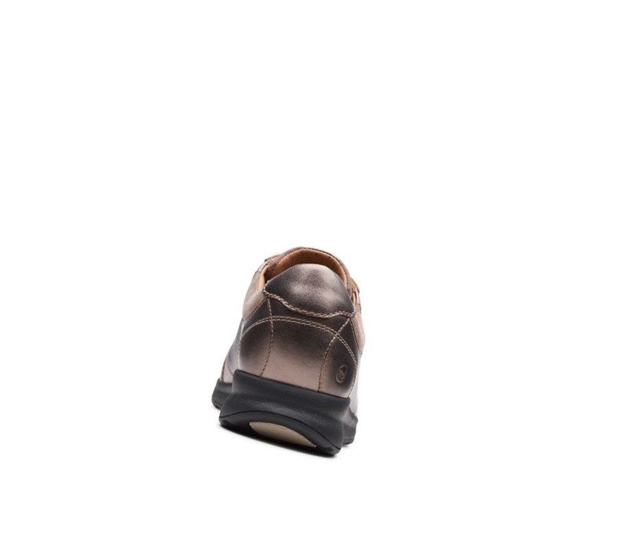 Zapatos Piel Clarks Un Adorn Encaje Cuero Mujer Cobra Metal | HFOV-85024