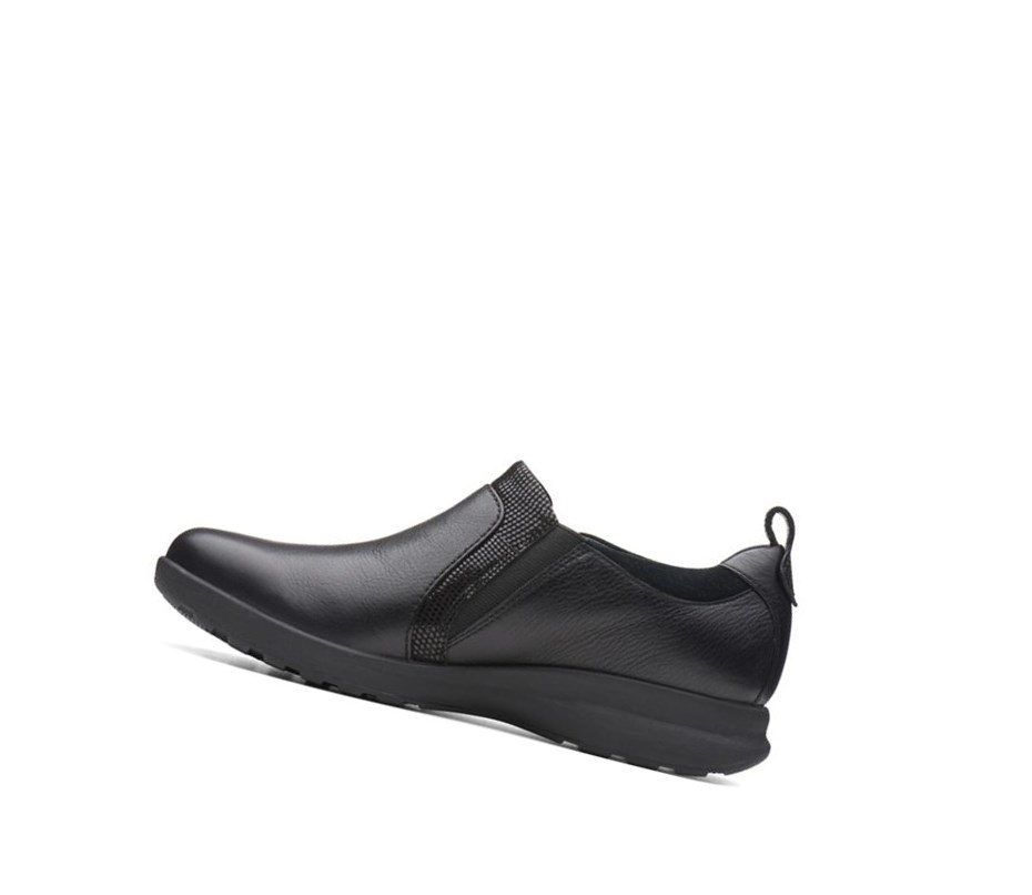 Zapatos Piel Clarks Un Adorn Zip Cuero Mujer Negras | ZKXI-95182