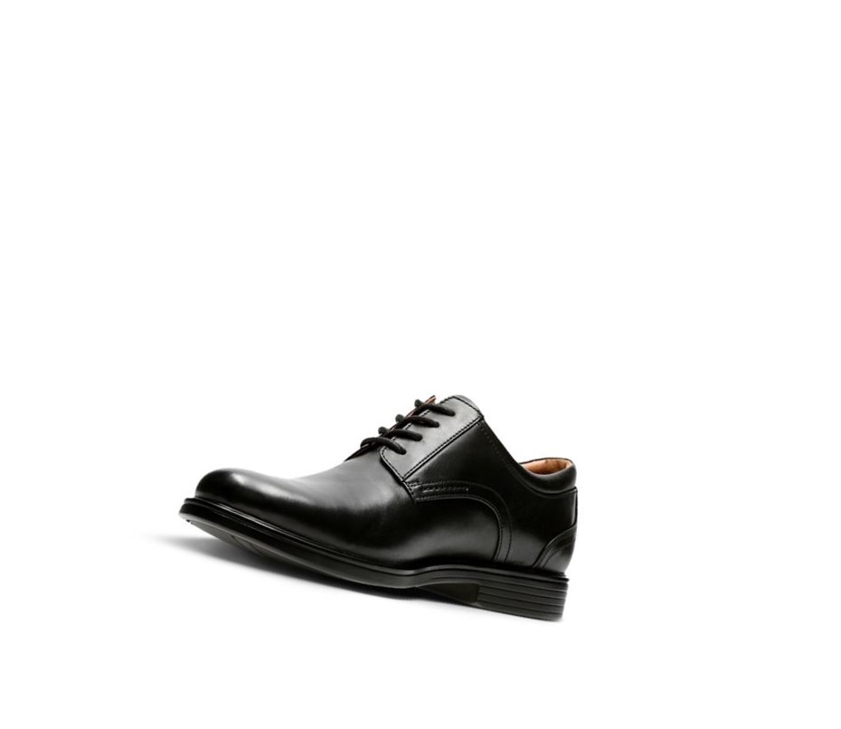 Zapatos Piel Clarks Un Aldric Encaje Cuero Anchos Fit Hombre Negras | WOEC-09467