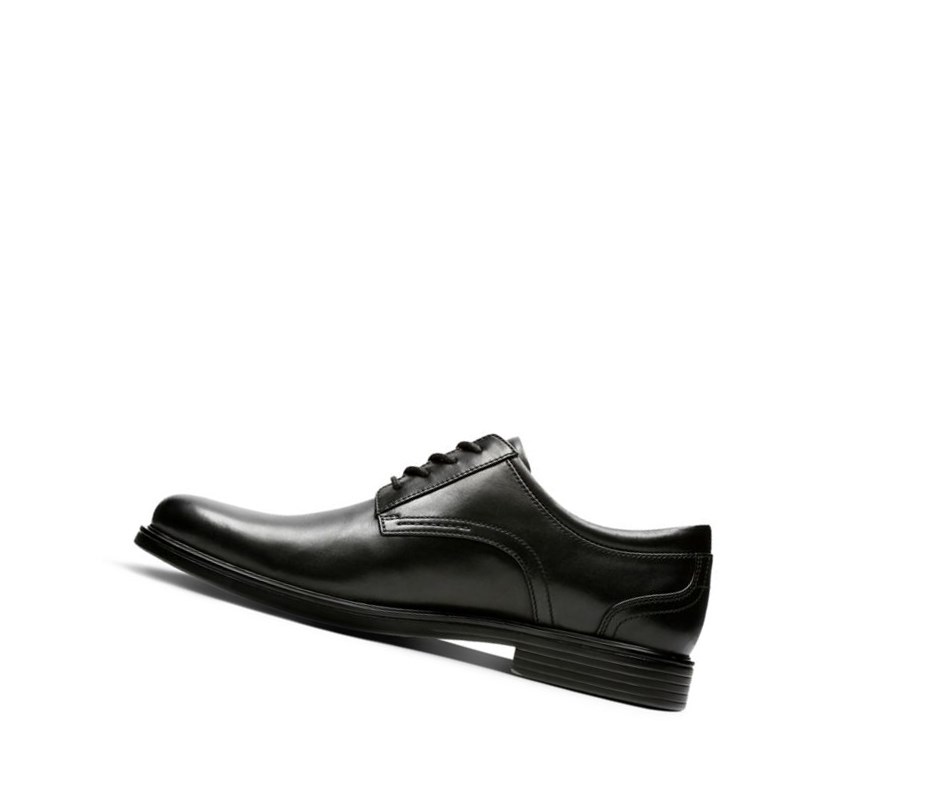 Zapatos Piel Clarks Un Aldric Encaje Cuero Anchos Fit Hombre Negras | WOEC-09467