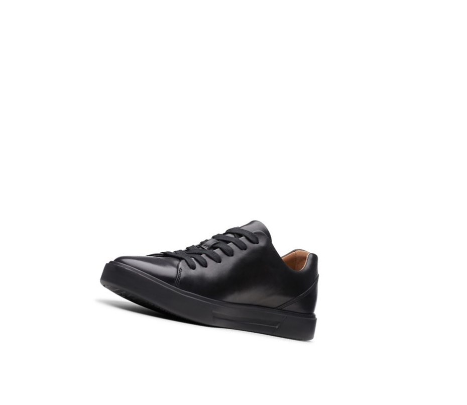 Zapatos Piel Clarks Un Costa Encaje Cuero Hombre Negras | EMXF-91670