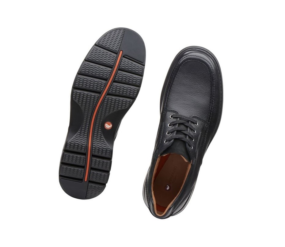 Zapatos Piel Clarks Un Ramble Encaje Cuero Anchos Fit Hombre Negras | WRXD-30789