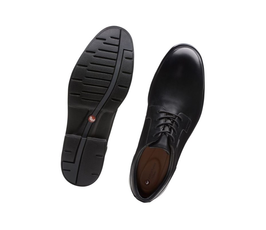 Zapatos Piel Clarks Un Tailor Go Gore-tex Cuero Hombre Negras | MNQL-04238