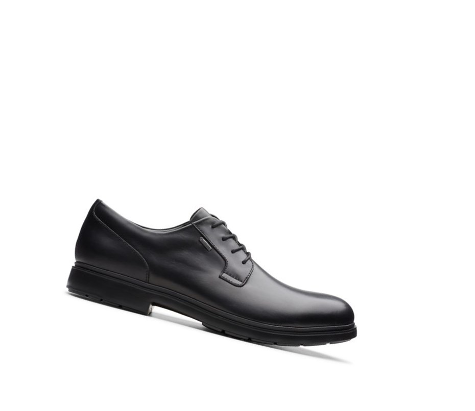 Zapatos Piel Clarks Un Tailor Go Gore-tex Cuero Hombre Negras | MNQL-04238