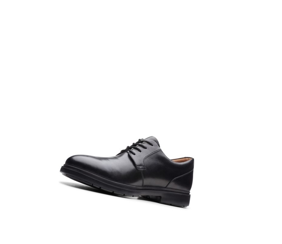 Zapatos Piel Clarks Un Tailor Tie Cuero Hombre Negras | FRHU-14973