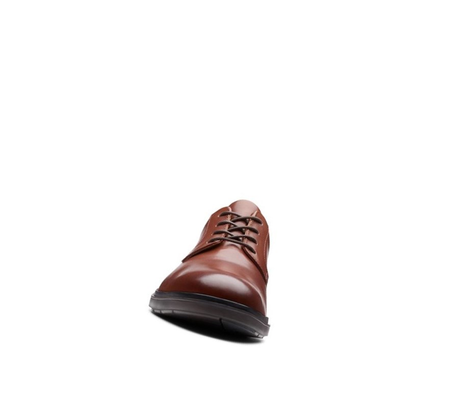 Zapatos Piel Clarks Un Tailor Tie Cuero Hombre Marrones | ZYEJ-07854