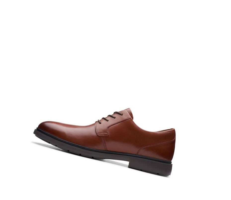 Zapatos Piel Clarks Un Tailor Tie Cuero Hombre Marrones | ZYEJ-07854