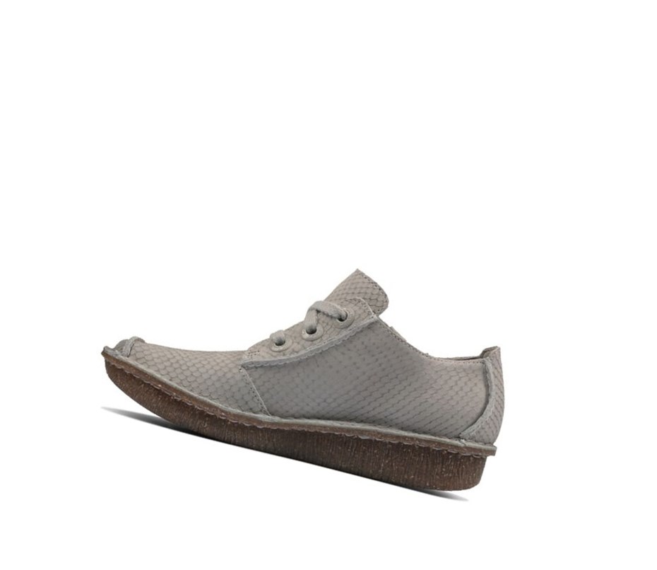 Zapatos Planos Clarks Funny Dream Nubuck Mujer Gris Claro | BQRG-15269