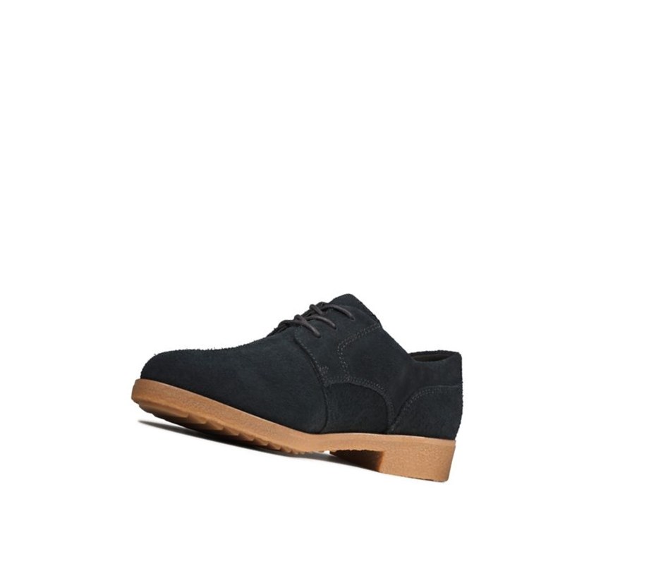 Zapatos Planos Clarks Griffin Lane Gamuza Mujer Negras | JCRN-21453