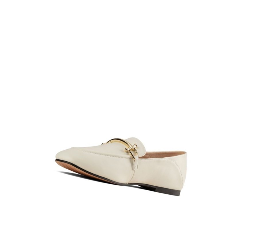 Zapatos Planos Clarks Pure 2 Cuero Mujer Blancas | MHKE-95041