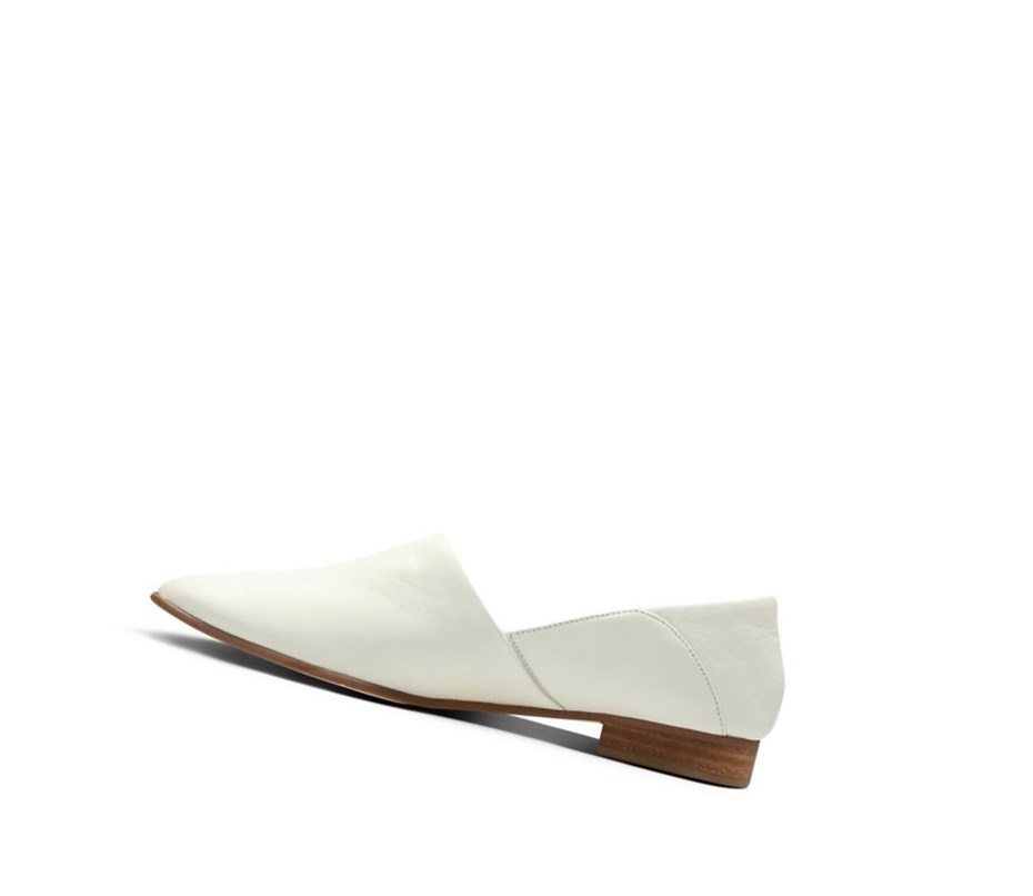 Zapatos Planos Clarks Pure Tone Cuero Mujer Blancas | YZGB-82953