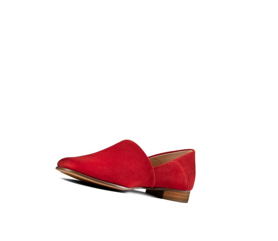 Zapatos Planos Clarks Pure Tone Gamuza Mujer Rojas | BVYM-17489