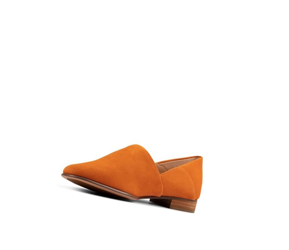 Zapatos Planos Clarks Pure Tone Gamuza Mujer Naranjas | VPUD-48516