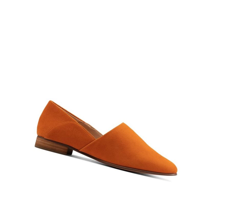 Zapatos Planos Clarks Pure Tone Gamuza Mujer Naranjas | VPUD-48516