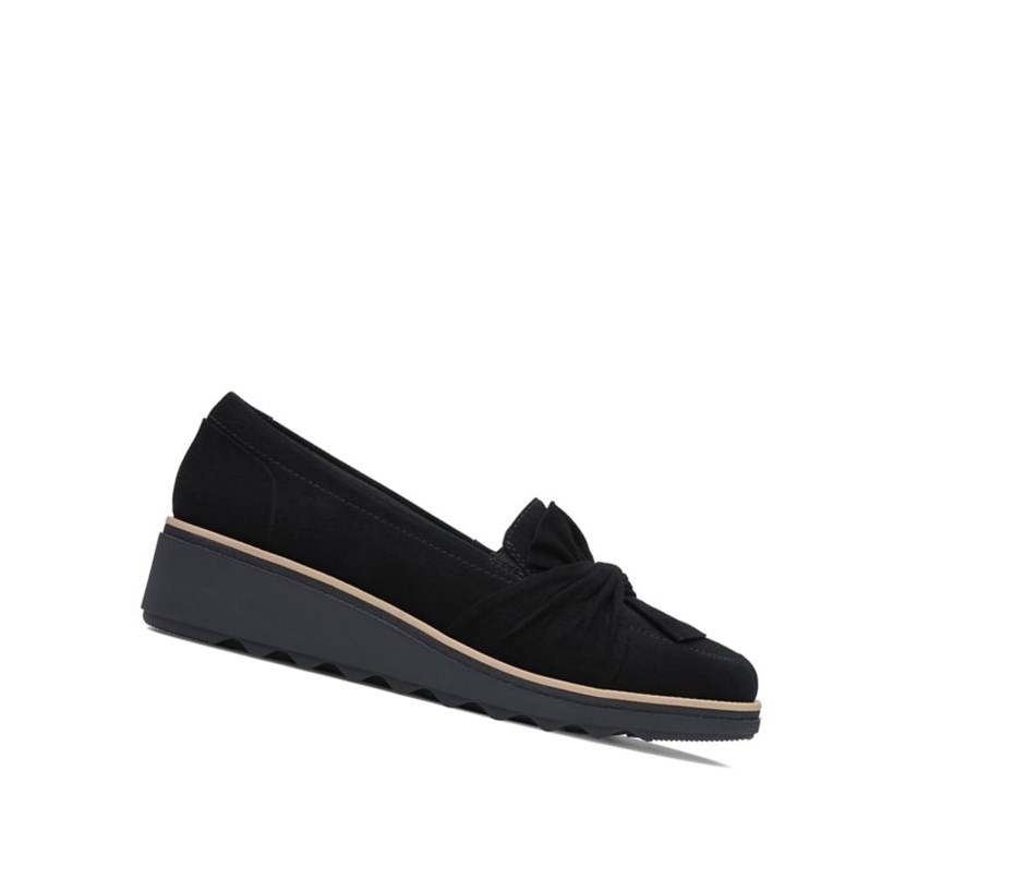 Zapatos Planos Clarks Sharon Dasher Gamuza Mujer Negras | OMLS-58739