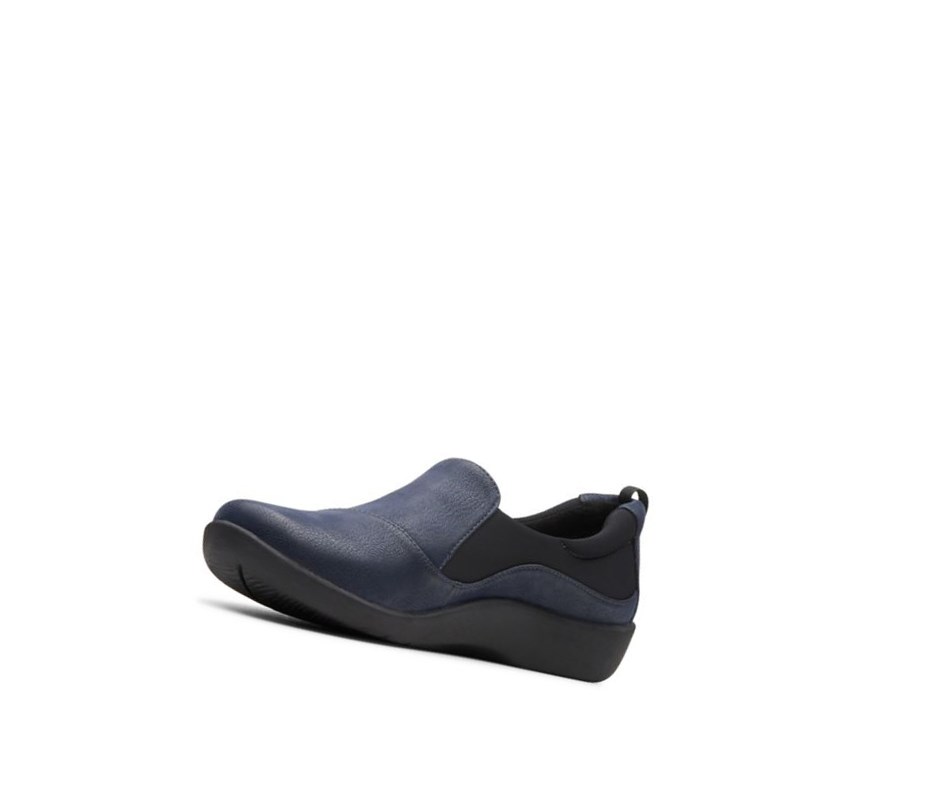 Zapatos Planos Clarks Sillian Paz Mujer Azul Marino | AWPE-29530