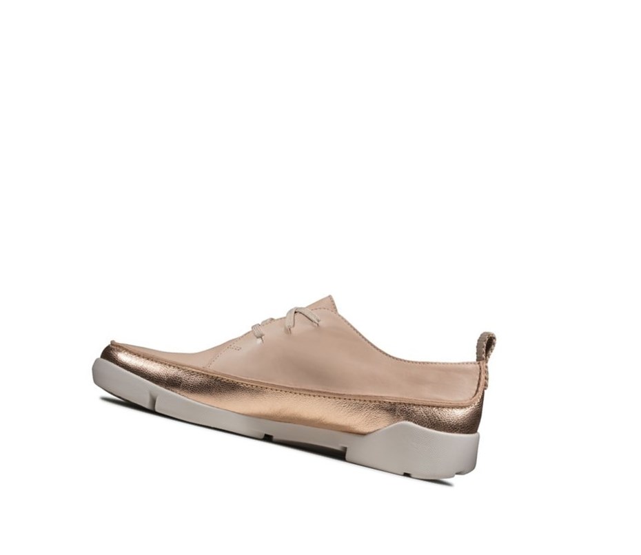 Zapatos Planos Clarks Tri Clara Cuero Mujer Arena | CNHR-95407