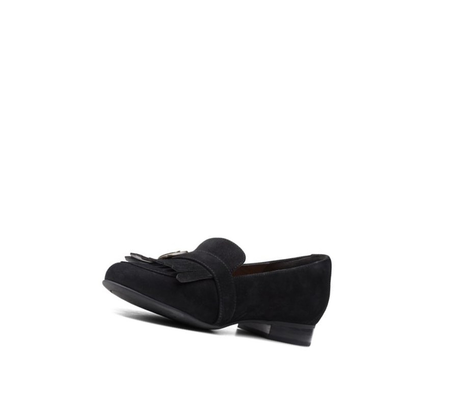 Zapatos Planos Clarks Un Blush Fame Gamuza Mujer Negras | VHTF-34281