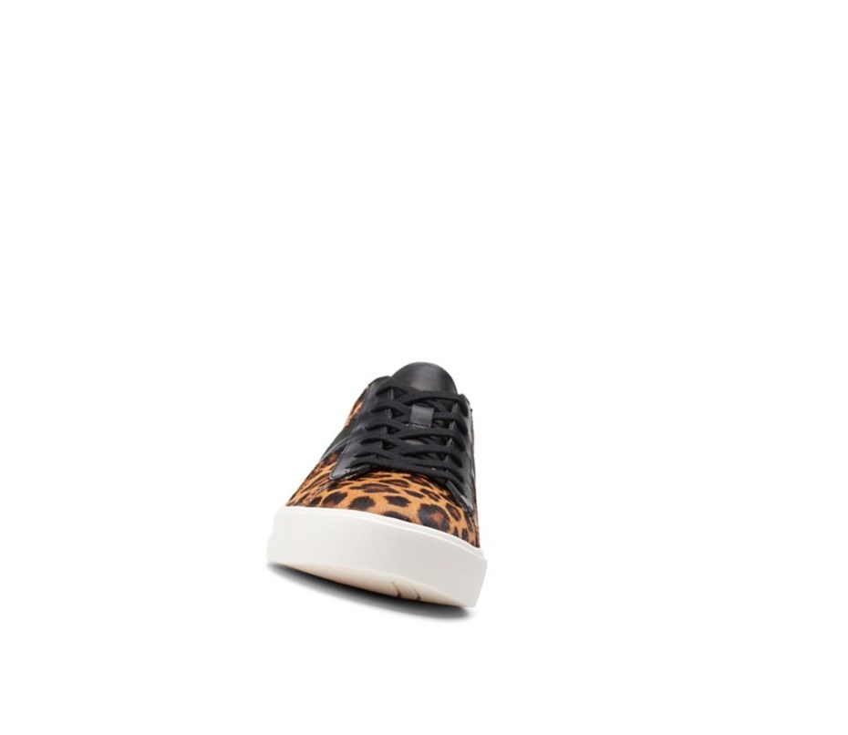 Zapatos Planos Clarks Un Maui Band Print Pony Cuero Mujer Leopardo | RSJC-15437