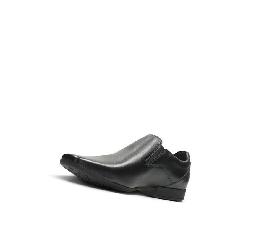 Zapatos Slip On Clarks Glement Slip Cuero Hombre Negras | ELXC-58270