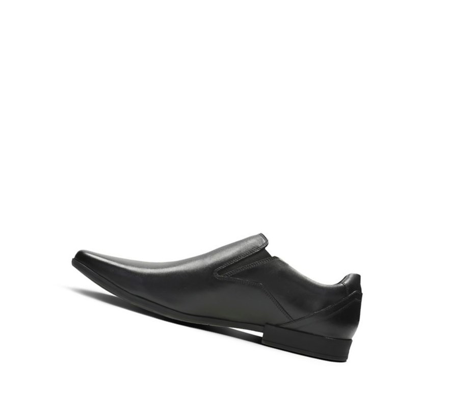 Zapatos Slip On Clarks Glement Slip Cuero Hombre Negras | ELXC-58270