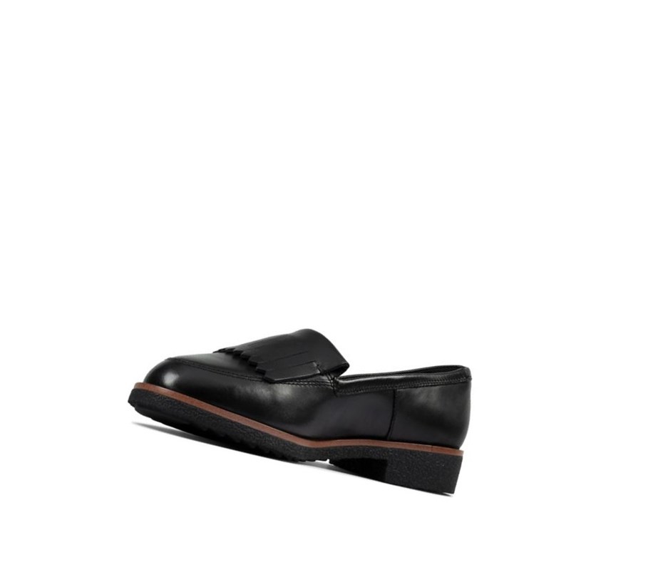 Zapatos Slip On Clarks Griffin Kilt Cuero Mujer Negras | KPRC-46073