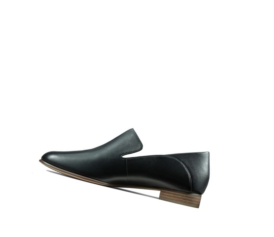 Zapatos Slip On Clarks Pure Viola Cuero Mujer Negras | WMRN-27341