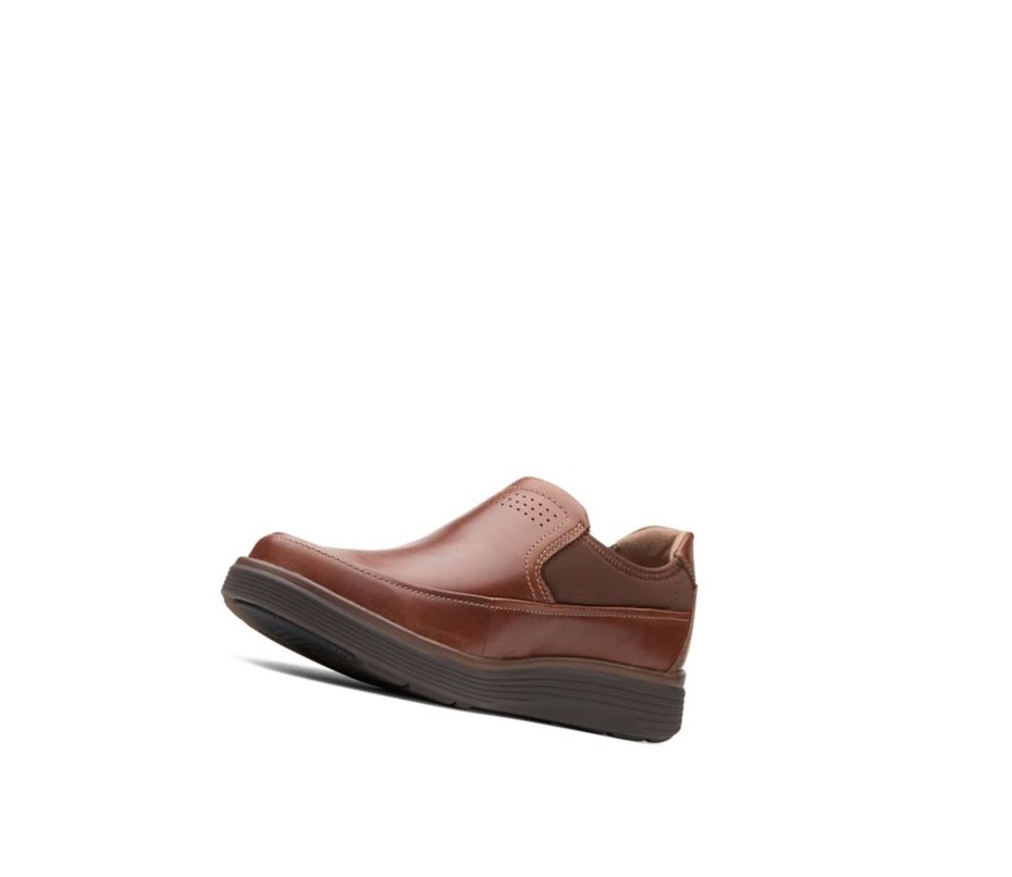 Zapatos Slip On Clarks Un Abode Go Cuero Anchos Fit Hombre Marrones Oscuro | COWJ-76914