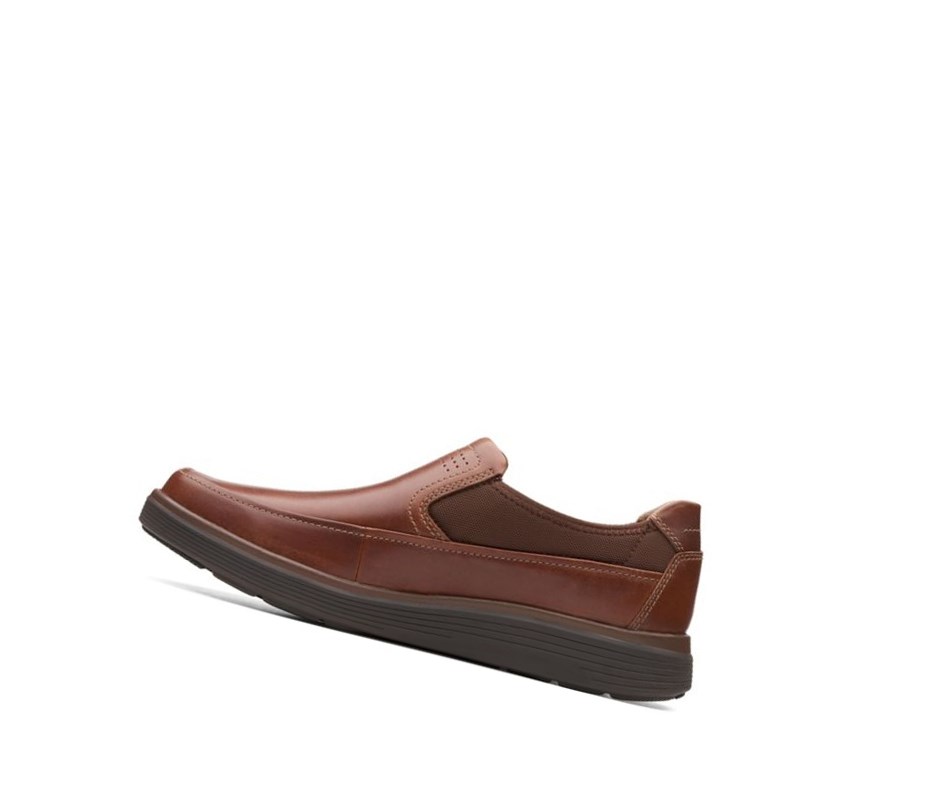 Zapatos Slip On Clarks Un Abode Go Cuero Hombre Marrones Oscuro | FPDA-54197