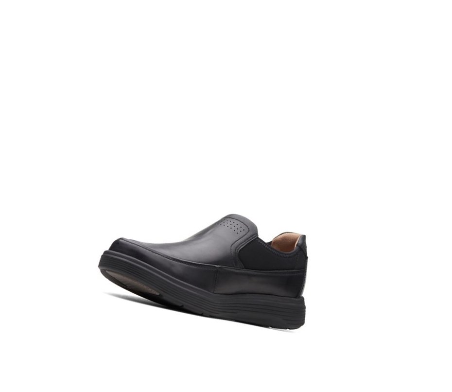 Zapatos Slip On Clarks Un Abode Go Cuero Hombre Negras | TNGJ-53724