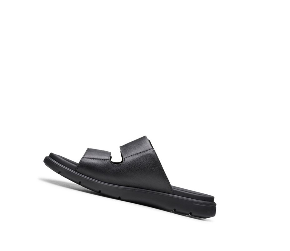 Zapatos Slip On Clarks Unwilmore Part Cuero Hombre Negras | JDEK-13976