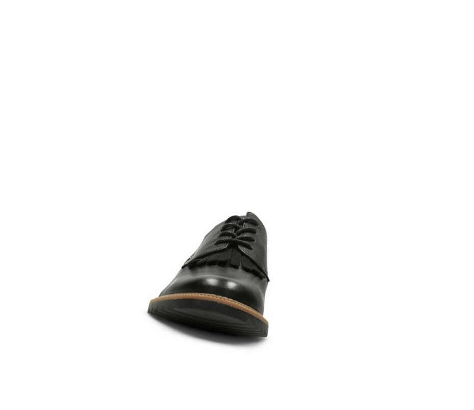 Zapatos con Cordones Clarks Griffin Mabel Cuero Mujer Negras | OCHB-85146