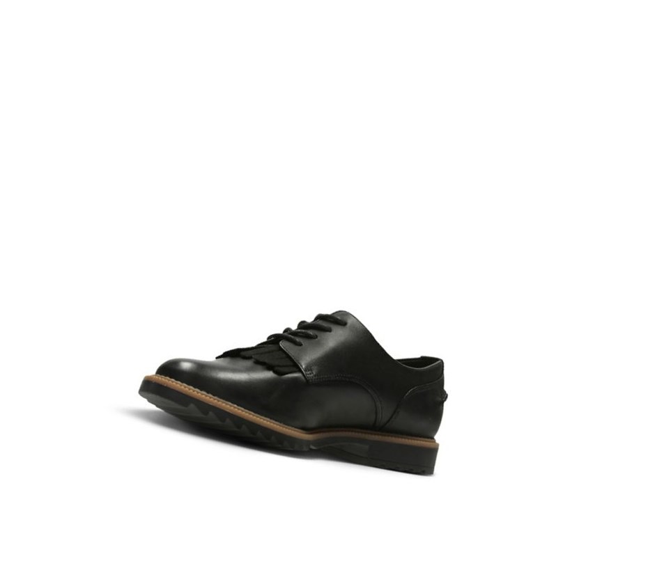 Zapatos con Cordones Clarks Griffin Mabel Cuero Mujer Negras | OCHB-85146