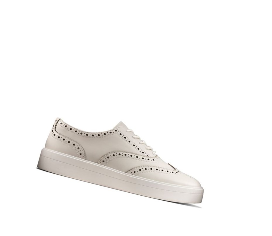 Zapatos con Cordones Clarks Hero Cuero Mujer Blancas | TNWM-51803