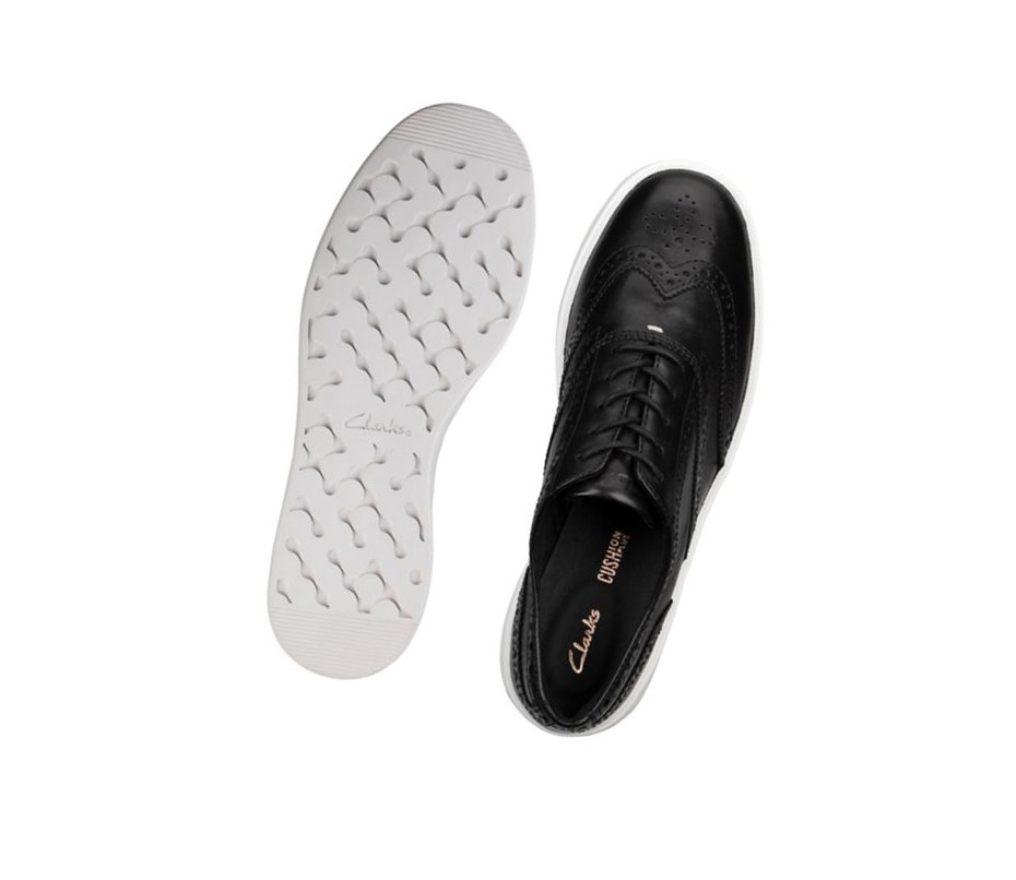 Zapatos con Cordones Clarks Hero Cuero Mujer Negras | UGIN-90632