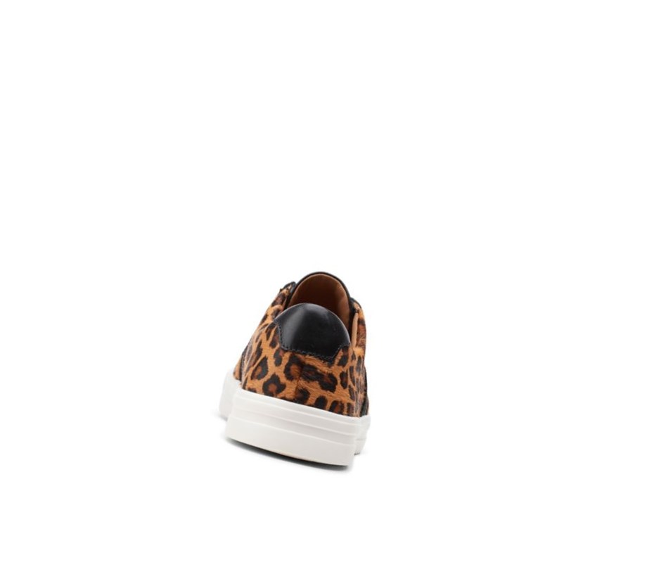 Zapatos con Cordones Clarks Un Maui Band Print Pony Cuero Mujer Leopardo | CRDL-25391