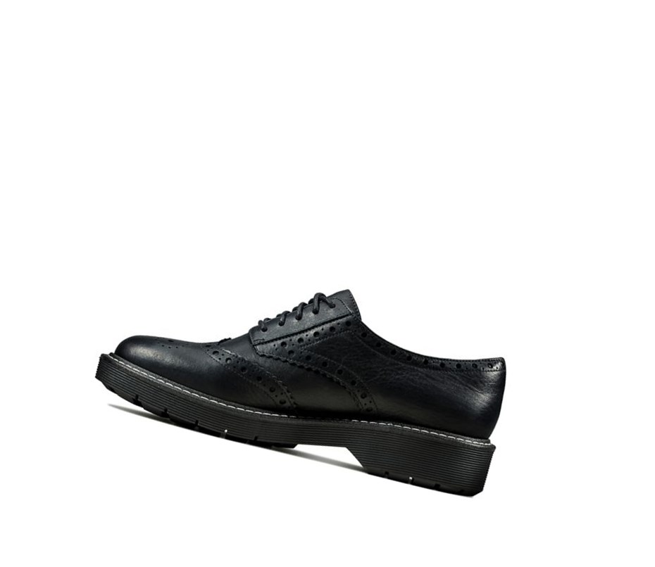 Zapatos con Cordones Clarks Witcombe Echo Cuero Mujer Negras | GYMK-61890