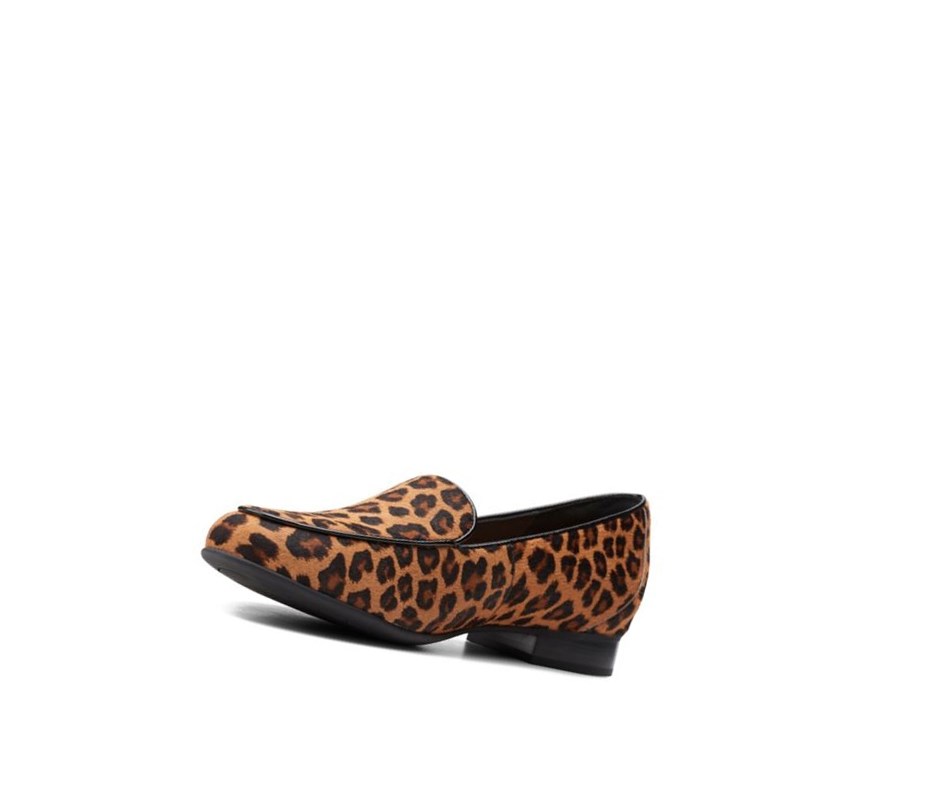 Zapatos de Vestir Clarks Un Blush Ease Print Cuero Anchos Fit Mujer Leopardo | JMQK-31654