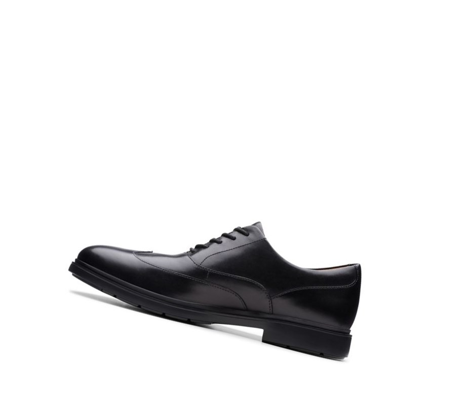 Zapatos de Vestir Clarks Un Tailor Wing Cuero Hombre Negras | ADGV-60718