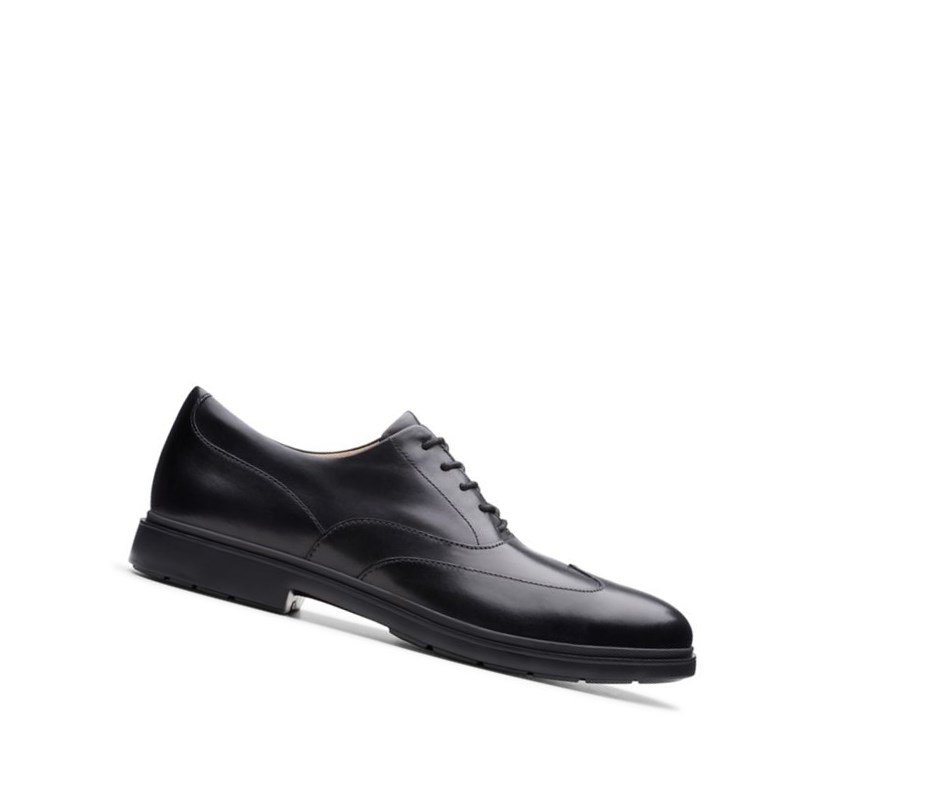 Zapatos de Vestir Clarks Un Tailor Wing Cuero Hombre Negras | ADGV-60718