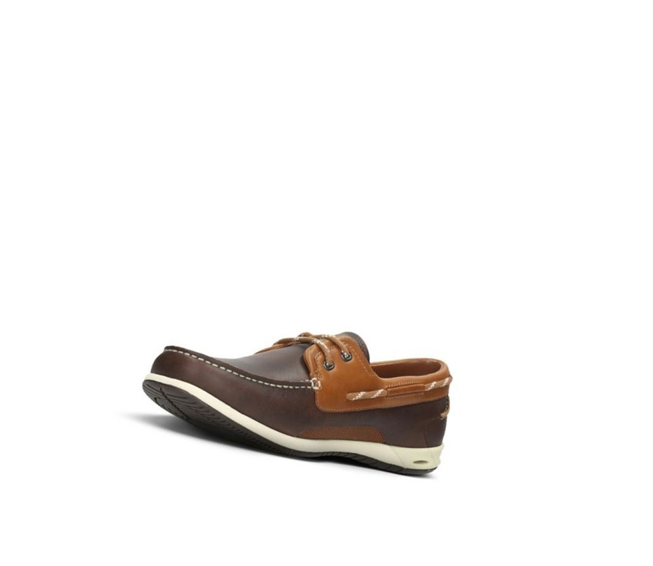 Zapatos del Barco Clarks Orson Harbour Cuero Hombre Marrones | JBLN-72893